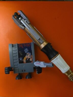 Sonic Screwdriver Prop - Gold, Black & White